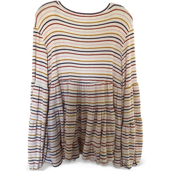 Alter’d State Striped Peplum Top — Size Medium - Picture 6 of 8